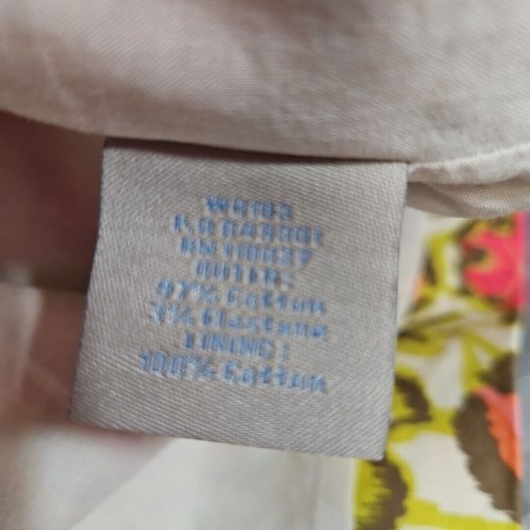 Boden sz 14 Pink Green empire waist Cotton cap sleeves 39in long - Picture 14 of 16